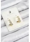 Xuping Zirkon Taşlı Halka Model Gold Renk Kadın Küpe