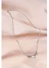 Yeni Sezon Hell Yazılı Gümüş Renk Sallantılı Kadın Kolye