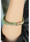 Yeşil Renk Metal Sonsuzluklu Bayan Bileklik