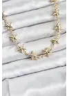 Yıldız Model Çelik Gold Renk Kadın Kolye