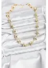 Yıldız Model Çelik Gold Renk Kadın Kolye