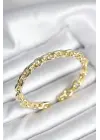 Zincir Model Gold Renk Pirinç Kadın Bileklik