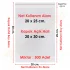 20x25+5 cm.(20x30) 500 Adet Şeffaf Bantlı Yapışkanlı Jelatin Poşet