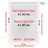 4x25+5 cm.(4x30) 250 Adet Şeffaf Bantlı Yapışkanlı OPP Poşet