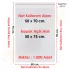 50x70+5 cm.(50x75) 1.000 Adet Şeffaf Bantlı Yapışkanlı Jelatin Poşet