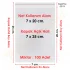 7x20+5 cm.(7x25) 100 Adet Şeffaf Bantlı Yapışkanlı OPP Poşet