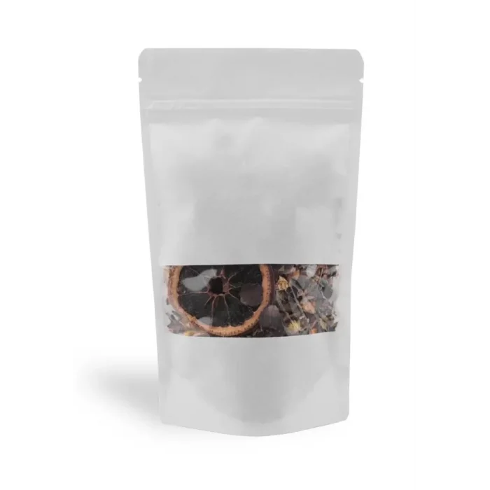 Beyaz Kraft Pencereli Doypack 16x27x8 cm (50 Adet)