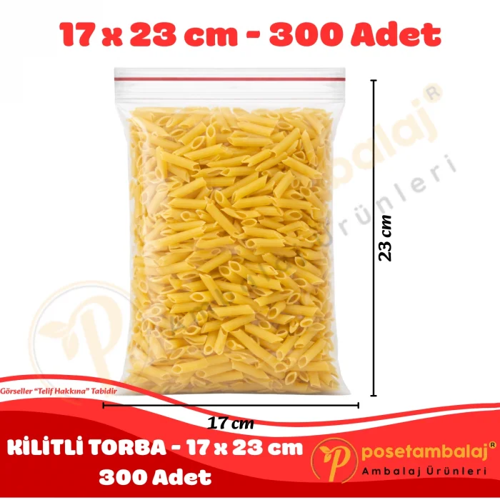 17x23 cm. Kilitli Torba (300 Adet)