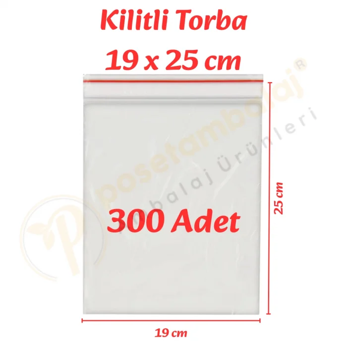 19x25 cm. Kilitli Torba (300 Adet)