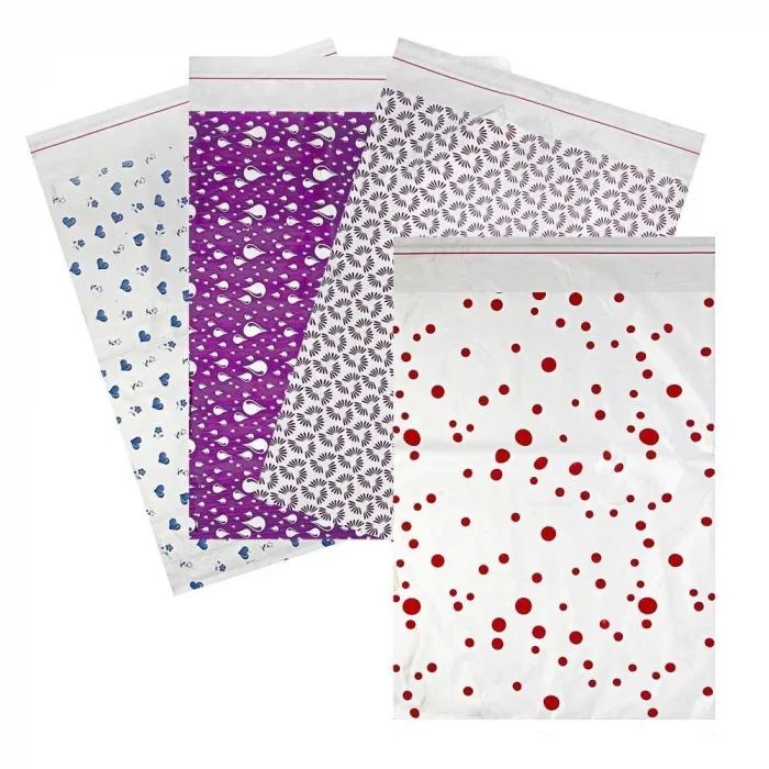 25x35 cm. Bantlı Desenli Metalize Hediye Poşeti - 100 Adet