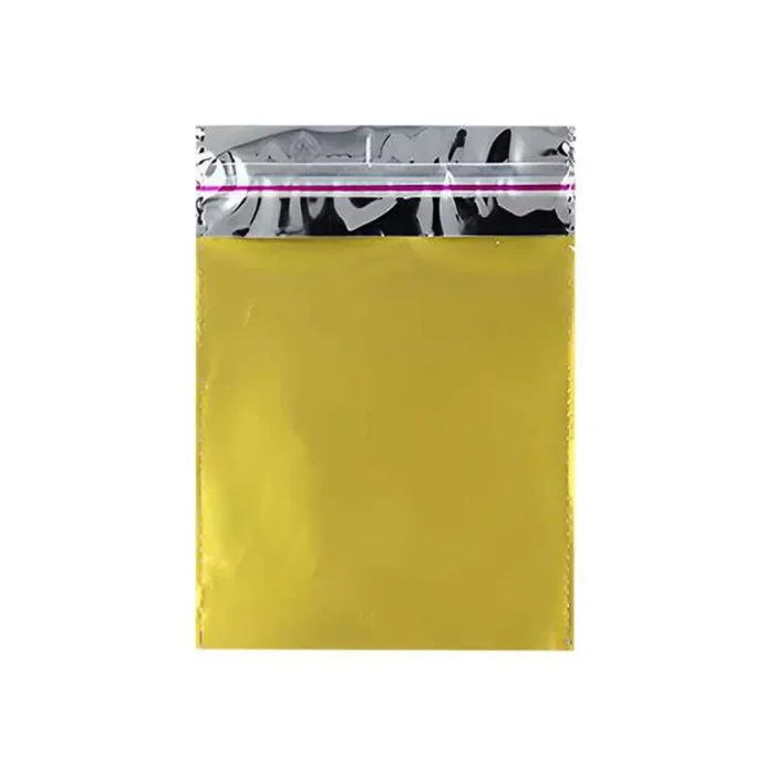 25x35 cm Altın Renk Bantlı Lüks Metalize Hediyelik Poşet (50 Adet)