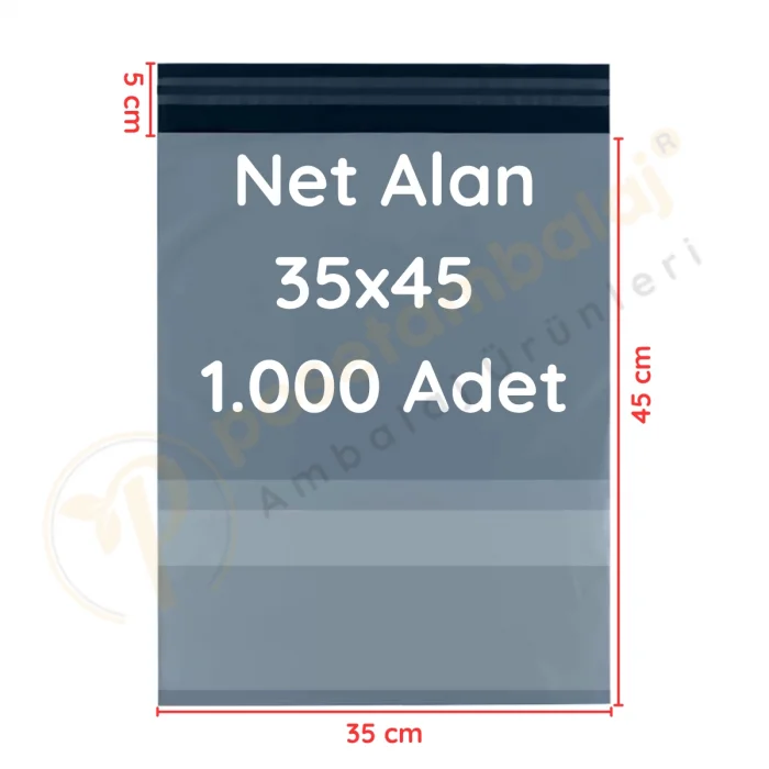 35x45+5 cm (35x50) Cepli Kargo Poşeti 1.000 Adet