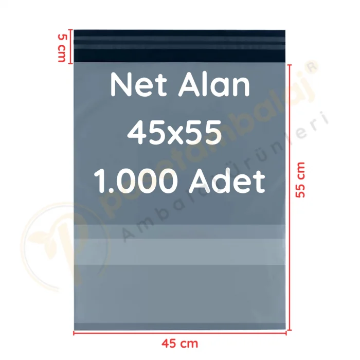 45x55+5 cm (45x60) Cepli Kargo Poşeti 1.000 Adet
