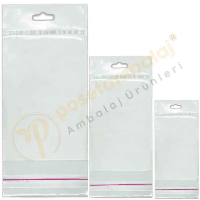 11x30 cm (Kapalı Hali 11x20 cm) 1.000 Adet OPP Askılı Meksika Şapkalı Poşet