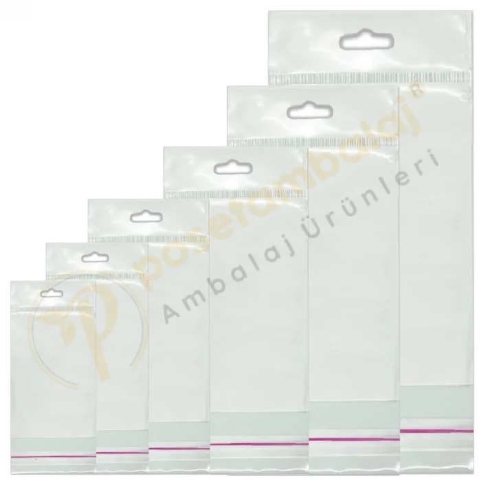 7x30 cm (Kapalı Hali 7x20 cm) 1.000 Adet OPP Askılı Meksika Şapkalı Poşet