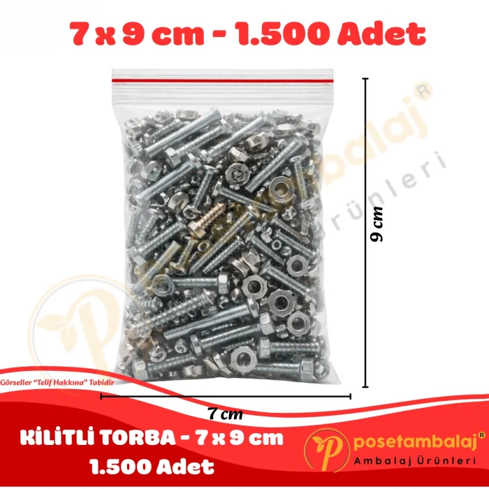 7x9 cm. Kilitli Torba (1.500 Adet)