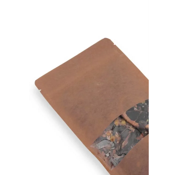 Kraft Pencereli Doypack 8,5x14,5x6 cm (50 Adet)