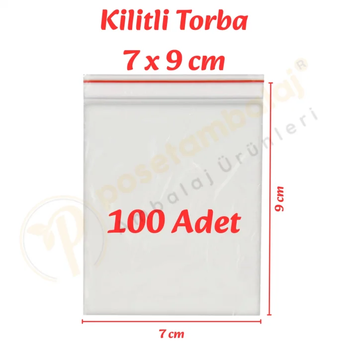 7x9 cm. Kilitli Torba (100 Adet)