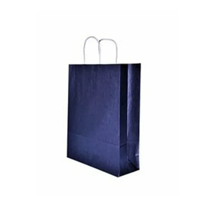 Lacivert Kraft Çanta Orta Boy 25x12x31 cm 25 Adet