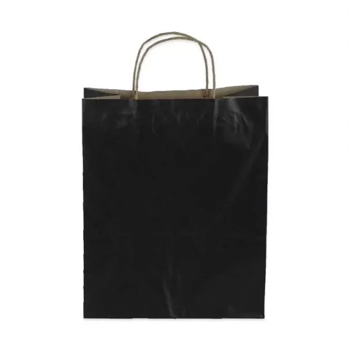 Siyah Kraft Çanta Büyük Boy 31x12x41 cm 25 Adet
