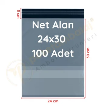24x30+5 cm (24x35) Cepli Kargo Poşeti 100 Adet