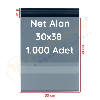 30x38+5 cm (30x43) Cepli Kargo Poşeti 1.000 Adet