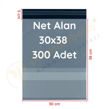 30x38+5 cm (30x43) Cepli Kargo Poşeti 300 Adet