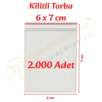 6x7 cm. Kilitli Torba (2.000 Adet)