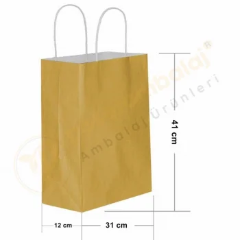 Altın Kraft Çanta Büyük Boy 31x12x41 cm 25 Adet