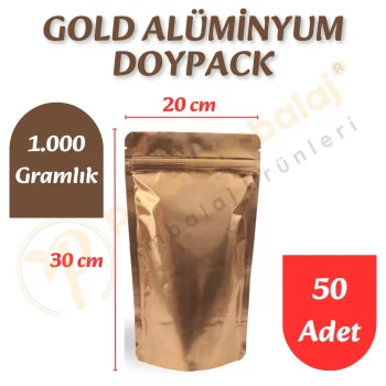 Gold Alüminyum Doypack 20x30x10 cm (50 Adet)