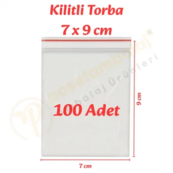 7x9 cm. Kilitli Torba (100 Adet)