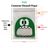1.000 Adet 4 Renkli Canavar Desenli Cake Pop & Kurabiye Poşeti - 10x15 cm