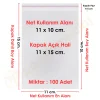 11x10+5 cm.(11x15) 100 Adet Şeffaf Bantlı Yapışkanlı OPP Poşet