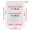11x20+5 cm.(11x25) 100 Adet Şeffaf Bantlı Yapışkanlı OPP Poşet