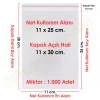 11x25+5 cm.(11x30) 1.000 Adet Şeffaf Bantlı Yapışkanlı OPP Poşet