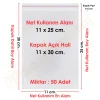 11x25+5 cm.(11x30) 50 Adet Şeffaf Bantlı Yapışkanlı OPP Poşet