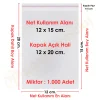 12x15+5 cm.(12x20) 1.000 Adet Şeffaf Bantlı Yapışkanlı OPP Poşet