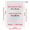 14x15+5 cm.(14x20) 1.000 Adet Şeffaf Bantlı Yapışkanlı OPP Poşet