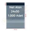 24x30+5 cm (24x35) Cepli Kargo Poşeti 1.000 Adet