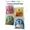 250 Adet 4 Renkli Canavar Desenli Cake Pop & Kurabiye Poşeti - 10x15 cm