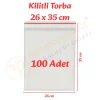 26x35 cm. Kilitli Torba (100 Adet)