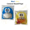 100 Adet Mavi-Sarı Renkli Canavar Desenli Cake Pop & Kurabiye Poşeti-10x15 cm
