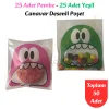 50 Adet Pembe-Yeşil Renkli Canavar Desenli Cake Pop & Kurabiye Poşeti-10x15 cm