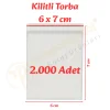 6x7 cm. Kilitli Torba (2.000 Adet)