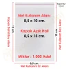 8,5x10+5 cm.(8,5x15) 1.000 Adet Şeffaf Bantlı Yapışkanlı OPP Poşet