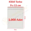 9x11 cm. Kilitli Torba (1.000 Adet)