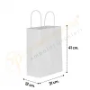 Beyaz Kraft Çanta Büyük Boy 31x12x41 cm 25 Adet