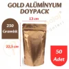 Gold Alüminyum Doypack 13x22,5x7 cm (50 Adet)