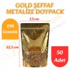 Gold Şeffaf Metalize Doypack 13x22,5x7 cm (50 Adet)