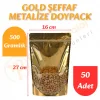 Gold Şeffaf Metalize Doypack 16x27x8 cm (50 Adet)